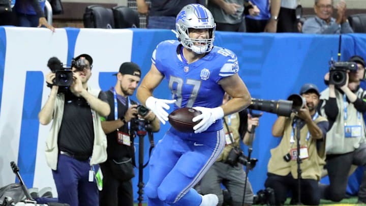 Detroit Lions tight end Sam LaPorta (87)