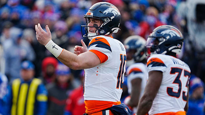 Bo Nix and the Broncos suffered a season-ending 31–7 loss to the Bills in the wild-card round on Sunday.