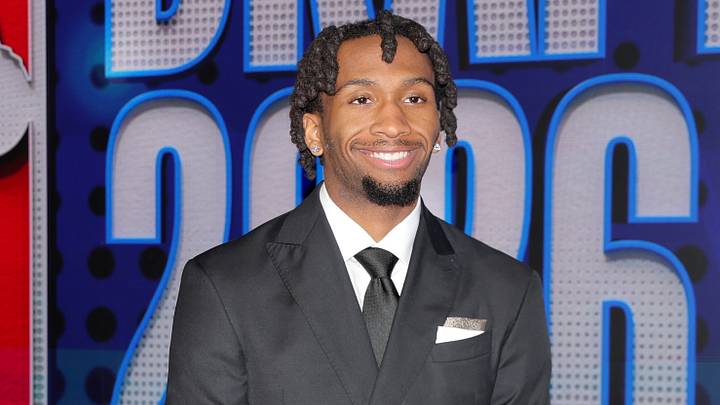 Jun 23, 2026; New York, NY, USA; Draft prospect Darryn Peterson poses for photos on the red carpet before the 2026 NBA draft at Barclays Center. Mandatory Credit: Brad Penner-Imagn Images Jun 23, 2026; New York, NY, USA; Draft prospect Darryn Peterson poses for photos on the red carpet before the 2026 NBA draft at Barclays Center. Mandatory Credit: Brad Penner-Imagn Images