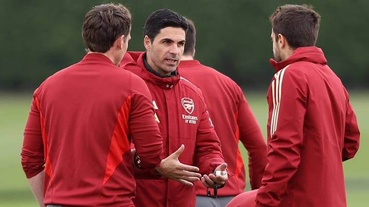 Arsenal FC Training Session And Press Conference - UEFA Champions League 2023/24