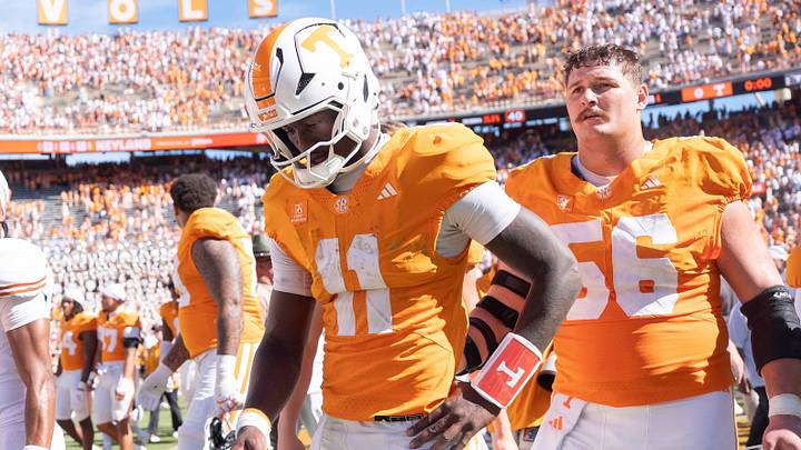 Sep 26, 2026; Knoxville, Tennessee, USA; Tennessee quarterback Faizon Brandon (11) walks off the field after a college football game between Tennessee and Texas at Neyland Stadium in Knoxville, Tenn. on Sept. 26, 2026. Mandatory Credit: Brianna Paciorka-USA TODAY Network via Imagn Images Sep 26, 2026; Knoxville, Tennessee, USA; Tennessee quarterback Faizon Brandon (11) walks off the field after a college football game between Tennessee and Texas at Neyland Stadium in Knoxville, Tenn. on Sept. 26, 2026. Mandatory Credit: Brianna Paciorka-USA TODAY Network via Imagn Images