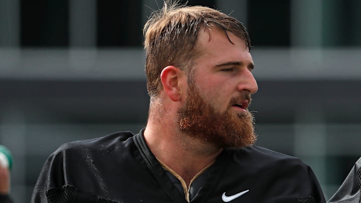 Purdue Boilermakers offensive lineman Gus Hartwig 