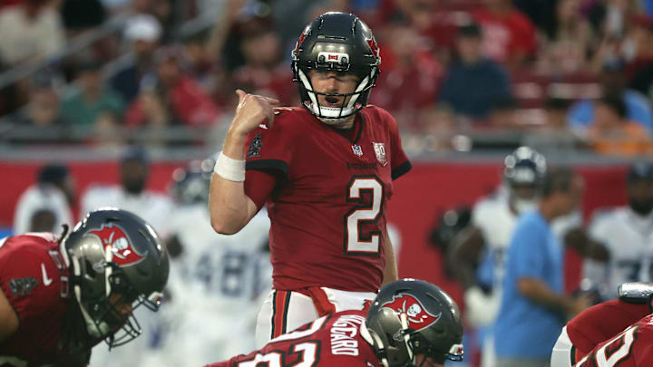 If the Tampa Bay Buccaneers are going to move on from Kyle Trask, there are a few teams that might be worth calling about a trade. (Mandatory Credit: Kim Klement Neitzel-Imagn Images)