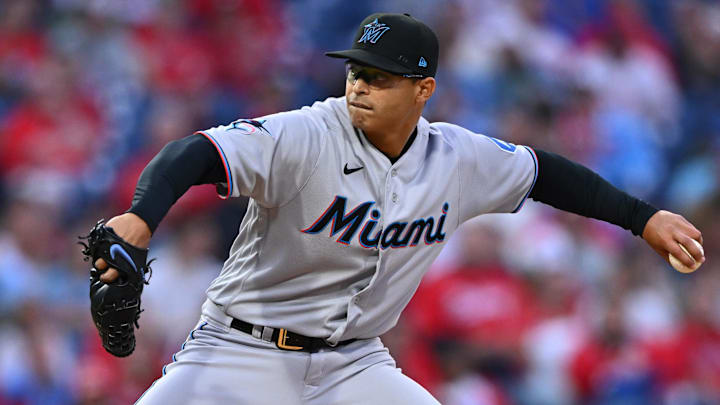 Miami Marlins starting pitcher Jesus Luzardo (44)