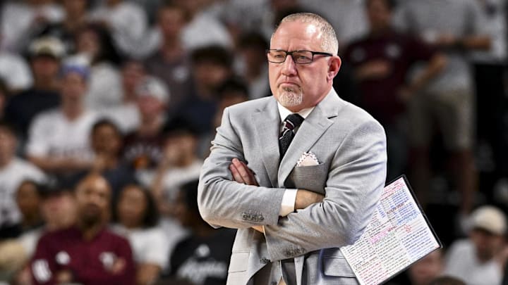 Mar 4, 2025; College Station, Texas, USA; Texas A&M Aggies head coach Buzz Williams looks on during the first half against the Auburn Tigers at Reed Arena. Credit: Maria Lysaker-Imagn Images Mar 4, 2025; College Station, Texas, USA; Texas A&M Aggies head coach Buzz Williams looks on during the first half against the Auburn Tigers at Reed Arena. Credit: Maria Lysaker-Imagn Images