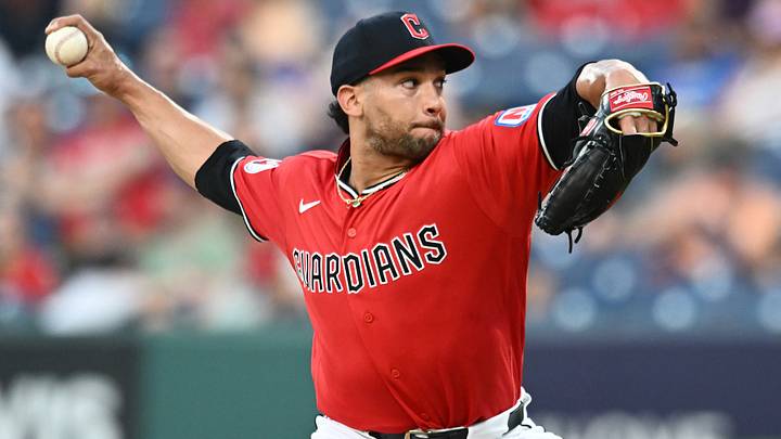 Jun 30, 2026: Cleveland Guardians pitcher Daniel Espino (41) throws a pitch during the ninth inning against the Texas Rangers at Progressive Field. Credit: Ken Blaze-Imagn Images Jun 30, 2026: Cleveland Guardians pitcher Daniel Espino (41) throws a pitch during the ninth inning against the Texas Rangers at Progressive Field. Credit: Ken Blaze-Imagn Images
