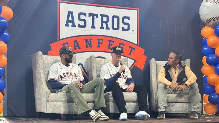 Hunter Brown, Carlos Correa at Astros Fan Fest