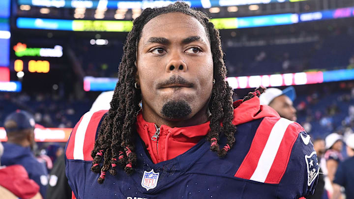 August 8, 2024; Foxborough, MA, USA;  New England Patriots wide receiver K.J. Osborn (2) leaves the field after defeating the Carolina Panthers at Gillette Stadium. Mandatory Credit: Eric Canha-Imagn Images