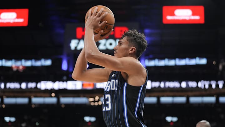 Orlando Magic forward Tristan da Silva (23) shoots in the second half against the San Antonio Spurs at Frost Bank Center. 