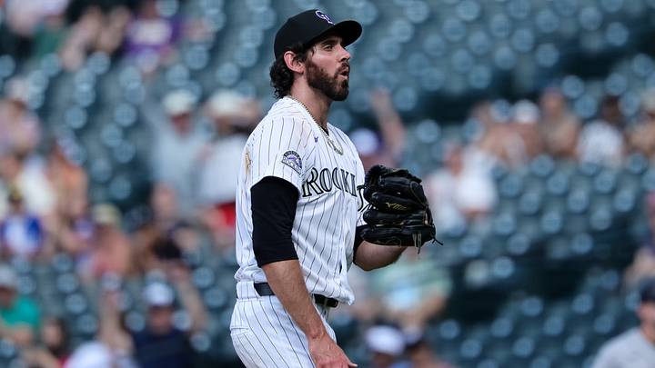 Jul 5, 2026; Denver, Colorado, USA; Colorado Rockies relief pitcher Jordan Romano (68) reacts after the game against the San Francisco Giants at Coors Field. Mandatory Credit: Isaiah J. Downing-Imagn Images Jul 5, 2026; Denver, Colorado, USA; Colorado Rockies relief pitcher Jordan Romano (68) reacts after the game against the San Francisco Giants at Coors Field. Mandatory Credit: Isaiah J. Downing-Imagn Images