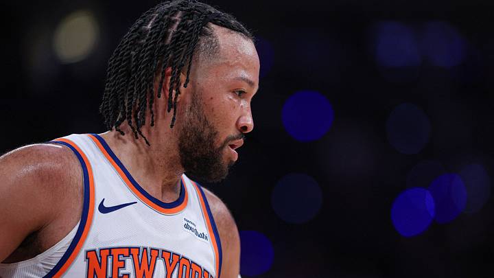 Apr 18, 2026; New York, New York, USA; New York Knicks guard Jalen Brunson (11) reacts during the second half of the 2026 NBA Playoffs against the Atlanta Hawks at Madison Square Garden. Mandatory Credit: Vincent Carchietta-Imagn Images Apr 18, 2026; New York, New York, USA; New York Knicks guard Jalen Brunson (11) reacts during the second half of the 2026 NBA Playoffs against the Atlanta Hawks at Madison Square Garden. Mandatory Credit: Vincent Carchietta-Imagn Images