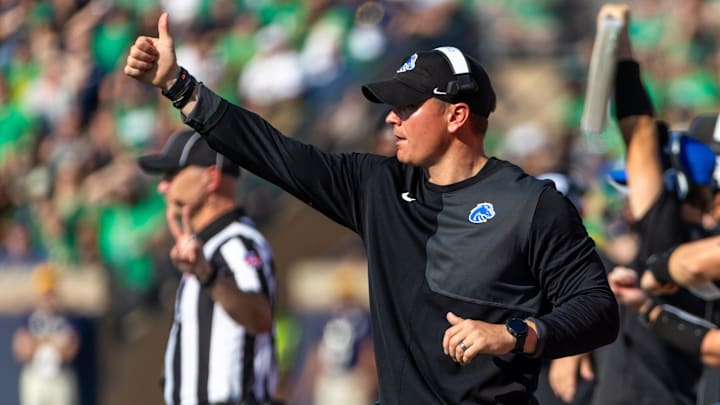 Boise State Broncos head coach Spencer Danielson. Boise State Broncos head coach Spencer Danielson.