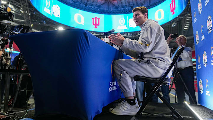 Fernando Mendoza and the Hoosiers will take on Oregon in a CFP semifinal game Friday night in Atlanta. 