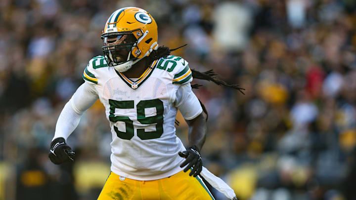 Linebacker De'Vondre Campbell during a matchup between the Green Bay Packers and Pittsburgh Steelers