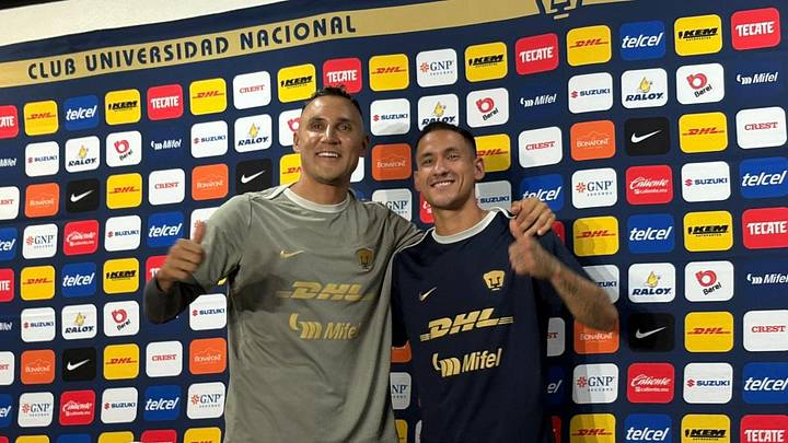 Keylor Navas y Uriel Antuna, en conferencia de prensa. Keylor Navas y Uriel Antuna, en conferencia de prensa.