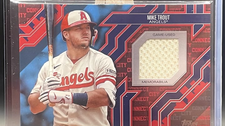2025 Topps Series 1 Mike Trout /150 Game Used City Connect Relic Angels