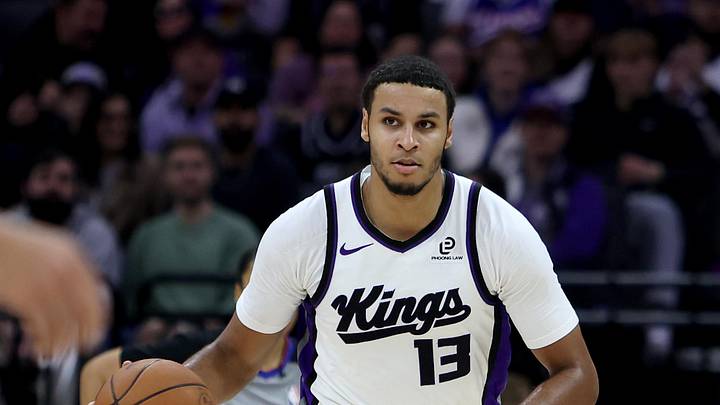 Jan 1, 2026; Sacramento, California, USA; Sacramento Kings forward Keegan Murray (13) dribbles the ball up court against the Boston Celtics during the third quarter at Golden 1 Center. Mandatory Credit: Dennis Lee-Imagn Images Jan 1, 2026; Sacramento, California, USA; Sacramento Kings forward Keegan Murray (13) dribbles the ball up court against the Boston Celtics during the third quarter at Golden 1 Center. Mandatory Credit: Dennis Lee-Imagn Images