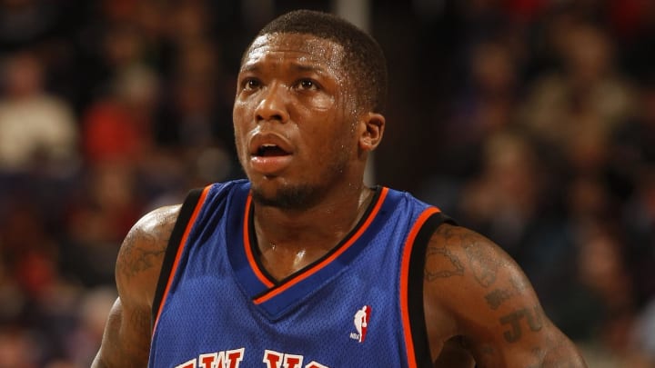 Dec 15, 2008; Phoenix, AZ, USA; New York Knicks guard Nate Robinson (4) against the Phoenix Suns in Dec 15, 2008; Phoenix, AZ, USA; New York Knicks guard Nate Robinson (4) against the Phoenix Suns in