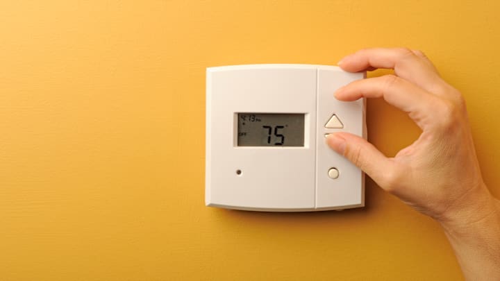 You can start by turning the thermometer down. 
