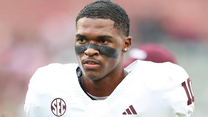 Texas A&M Aggies quarterback Marcel Reed (10) prior to the game against the Arkansas Razorbacks at Donald W. Reynolds Razorback Stadium. 