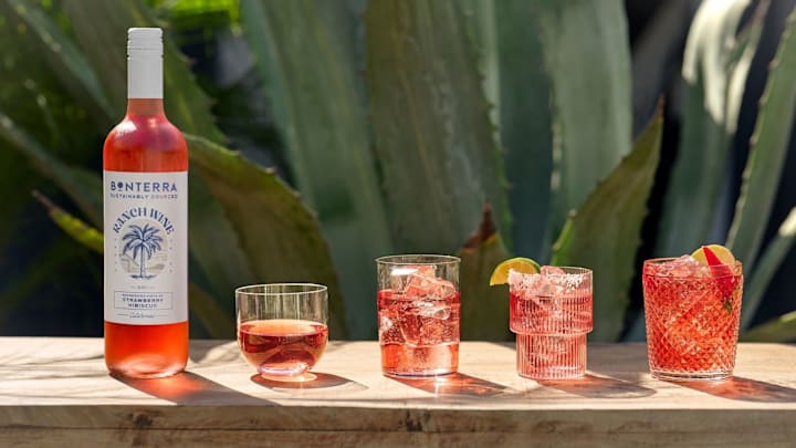 Ranch Wine by Bonterra is a cooler-ready twist on wine, made to enjoy over ice, with fruit, or styled in a cocktail. With no added flavors, it’s available in three refreshing blends ideal for poolsides, patio decks, or any occasion built for chill