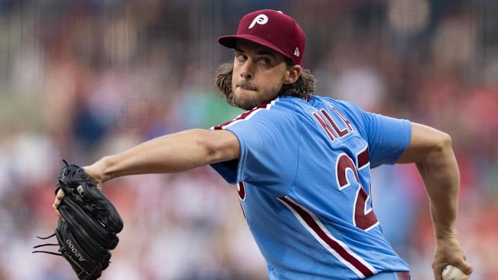 Philadelphia Phillies starting pitcher Aaron Nola.