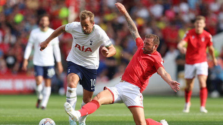 Kane decidiu o último jogo entre Nottingham Forest e Tottenham Hotspur
