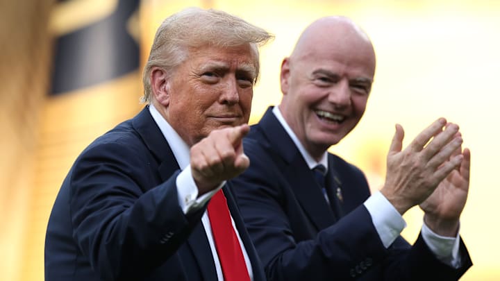 President Trump (left) said he would move World Cup games if he felt there were “unsafe conditions”.