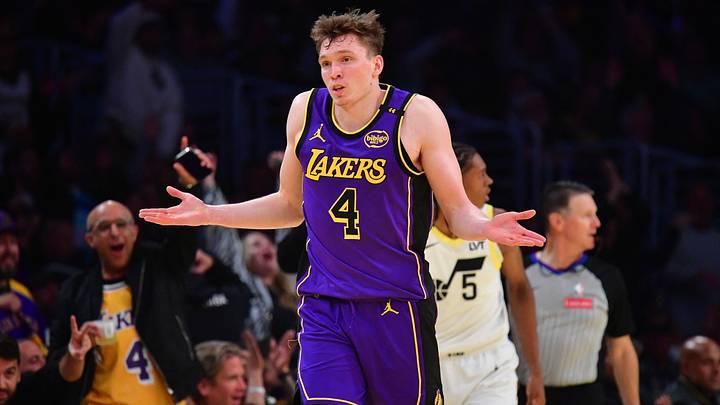 Los Angeles Lakers wing Dalton Knecht. Los Angeles Lakers wing Dalton Knecht.