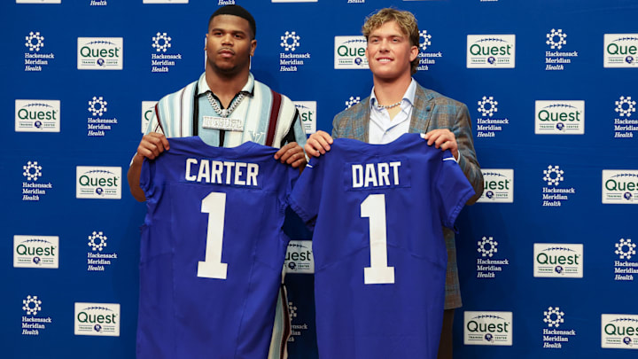 NY Giants first round draft picks, Abdul Carter and Jaxson Dart 