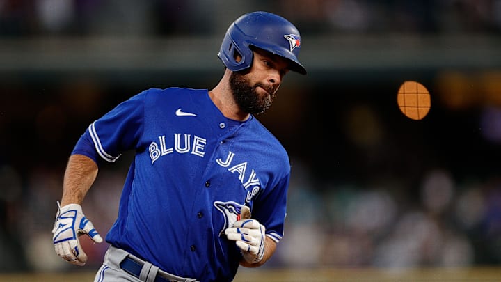 Sep 1, 2023; Denver, Colorado, USA; Toronto Blue Jays designated hitter Brandon Belt (13) rounds the bases on a solo home run in the fourth inning against the Colorado Rockies at Coors Field. Mandatory Credit: Isaiah J. Downing-USA TODAY Sports Sep 1, 2023; Denver, Colorado, USA; Toronto Blue Jays designated hitter Brandon Belt (13) rounds the bases on a solo home run in the fourth inning against the Colorado Rockies at Coors Field. Mandatory Credit: Isaiah J. Downing-USA TODAY Sports