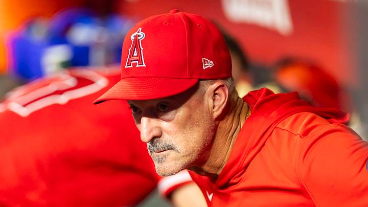 Jun 15, 2026; Phoenix, Arizona, USA; Los Angeles Angels pitching coach Mike Maddux against the Arizona Diamondbacks at Chase Field. Mandatory Credit: Mark J. Rebilas-Imagn Images Jun 15, 2026; Phoenix, Arizona, USA; Los Angeles Angels pitching coach Mike Maddux against the Arizona Diamondbacks at Chase Field. Mandatory Credit: Mark J. Rebilas-Imagn Images