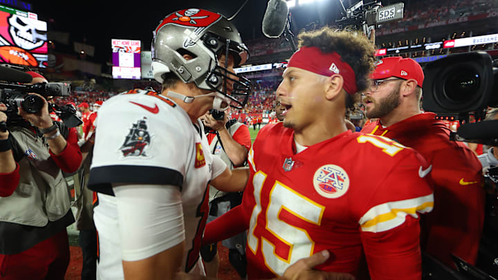 Kansas City Chiefs v Tampa Bay Buccaneers, Tom Brady and Patrick Mahomes