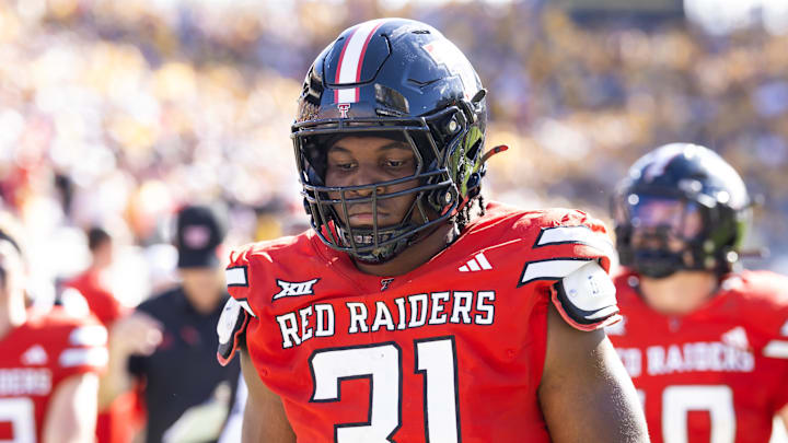 Oct 18, 2025; Tempe, Arizona, USA; Texas Tech Red Raiders linebacker David Bailey (31) against the Arizona State Sun Devils at Mountain America Stadium. Mandatory Credit: Mark J. Rebilas-Imagn Images