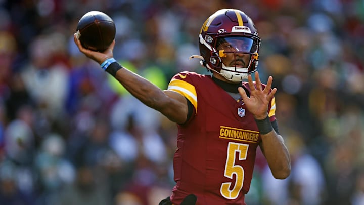 Daniels passed for 257 yards and five touchdowns in Washington's dramatic win over the Eagles on Sunday. 