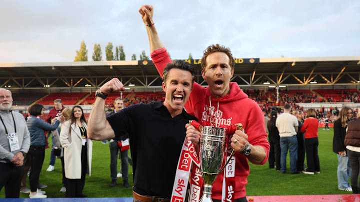 Co-owners Rob McElhenney (left) and Ryan Reynolds (right) have guided Wrexham to the Championship.