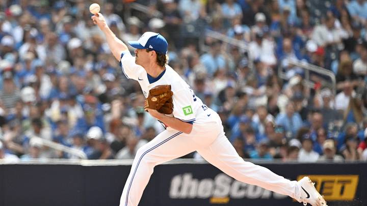 Jun 23, 2026: Toronto Blue Jays starting pitcher Shane Bieber (57) delivers a pitch against the Houston Astros in the second inning at Rogers Centre. Jun 23, 2026: Toronto Blue Jays starting pitcher Shane Bieber (57) delivers a pitch against the Houston Astros in the second inning at Rogers Centre.