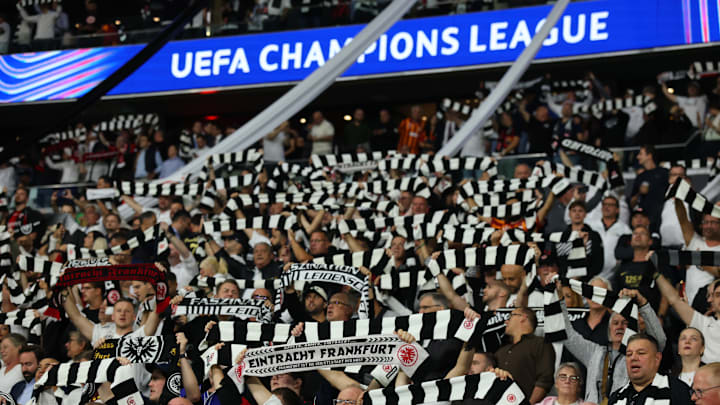Die Fans von Eintracht Frankfurt beim Heimspiel gegen Galatasaray Istanbul