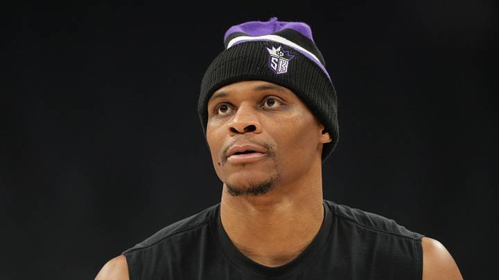 Sacramento Kings guard Russell Westbrook (18) before the game against the New Orleans Pelicans at Golden 1 Center. s Sacramento Kings guard Russell Westbrook (18) before the game against the New Orleans Pelicans at Golden 1 Center. s