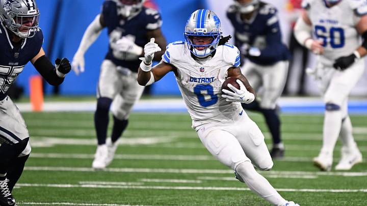 Detroit Lions running back Jahmyr Gibbs is favored to win Offensive Player of the Year. Detroit Lions running back Jahmyr Gibbs is favored to win Offensive Player of the Year.