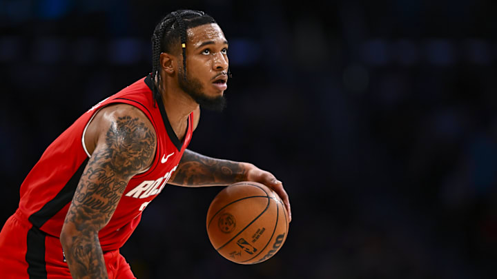 Apr 11, 2025; Los Angeles, California, USA; Houston Rockets forward Cam Whitmore (7) looks to shoot against the Los Angeles Lakers during the second half at Crypto.com Arena. Mandatory Credit: Jonathan Hui-Imagn Images Apr 11, 2025; Los Angeles, California, USA; Houston Rockets forward Cam Whitmore (7) looks to shoot against the Los Angeles Lakers during the second half at Crypto.com Arena. Mandatory Credit: Jonathan Hui-Imagn Images