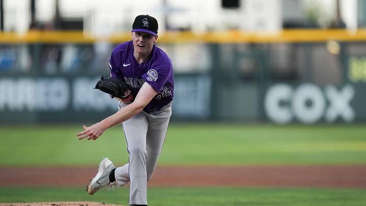 Jun 12, 2026; Summerlin, Nevada, USA; Colorado Rockies pitcher Sean Sullivan (45) throws the ball during the first inning against the Athletics at the Las Vegas Ballpark. Mandatory Credit: Lucas Peltier-Imagn Images Jun 12, 2026; Summerlin, Nevada, USA; Colorado Rockies pitcher Sean Sullivan (45) throws the ball during the first inning against the Athletics at the Las Vegas Ballpark. Mandatory Credit: Lucas Peltier-Imagn Images