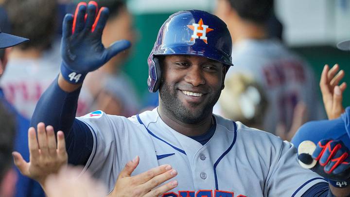 Houston Astros designated hitter Yordan Alvarez. Houston Astros designated hitter Yordan Alvarez.