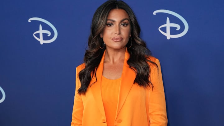 Molly Qerim attends the 2022 ABC Disney Upfront at Basketball City in New York. Molly Qerim attends the 2022 ABC Disney Upfront at Basketball City in New York.