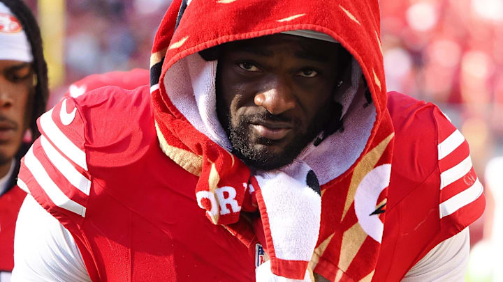 Oct 6, 2024; Santa Clara, California, USA; San Francisco 49ers wide receiver Brandon Aiyuk (11) after the game against the Arizona Cardinals at Levi's Stadium. 