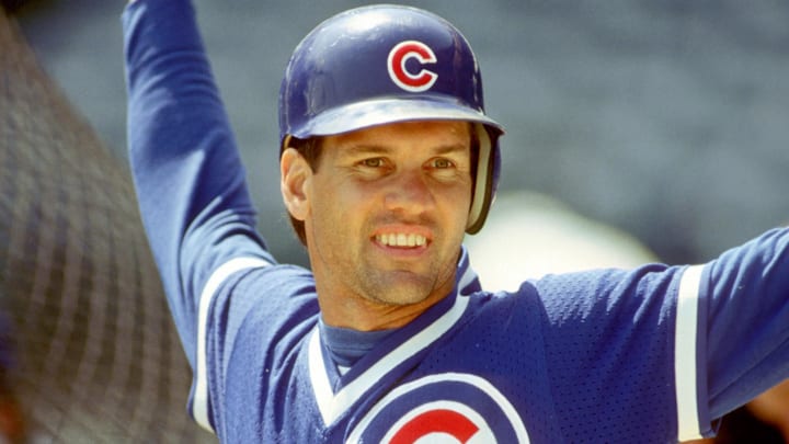 Ryne Sandberg of the Chicago Cubs against the Montreal Expos at Wrigley Field in 1992.