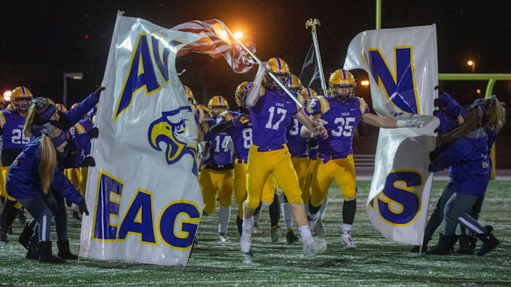 The Avon Eagles take the field.