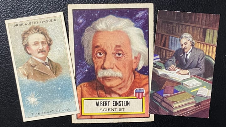 Three cards of Albert Einstein