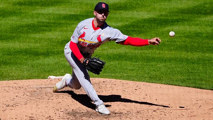 Sep 6, 2026; Denver, Colorado, USA; St. Louis Cardinals relief pitcher Cooper Hjerpe (56) delivers a pitch in the fourth inning against the Colorado Rockies at Coors Field. Mandatory Credit: Ron Chenoy-Imagn Images Sep 6, 2026; Denver, Colorado, USA; St. Louis Cardinals relief pitcher Cooper Hjerpe (56) delivers a pitch in the fourth inning against the Colorado Rockies at Coors Field. Mandatory Credit: Ron Chenoy-Imagn Images