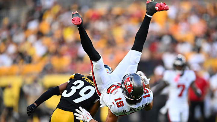 Jalen McMillan took a scary hit during Tampa Bay Buccaneers v Pittsburgh Steelers - NFL Preseason 2025
